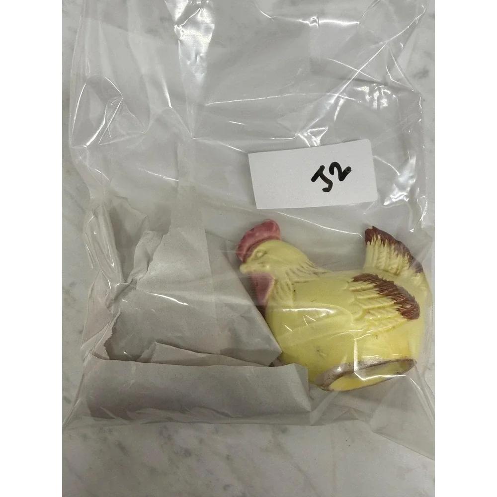 Vintage Ceramic Rooster Salt and Pepper Shakers Yellow Farmhouse Kitchen Decor